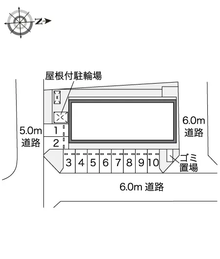 ★手数料０円★会津若松市大塚２丁目 月極駐車場